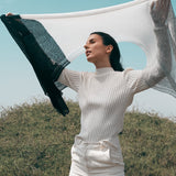 Color Block Alpaca Wrap Scarf Ariel