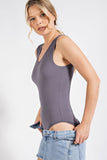 V-Neck Sleeveless Bodysuit