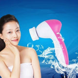 5 in 1 Face Massage Cleansing Brush Set Yellow Pandora