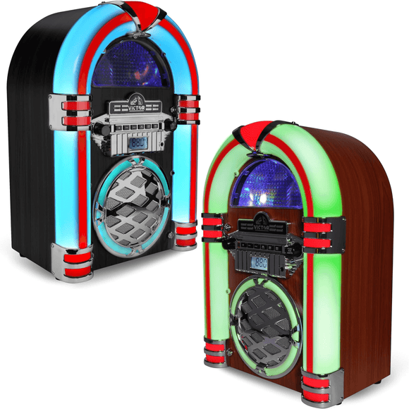 Victor Wilshire Bluetooth Jukebox with Multicolor LED Lighting