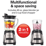 Hamilton Beach Power Elite Glass Jar Blender & Food Chopper Combo