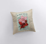 Lily Flower | Lily Flowers | Pillow Cover | Floral | Vintage | Maroon Abderus