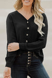 Khaki Button Up Puff Sleeve Shirt