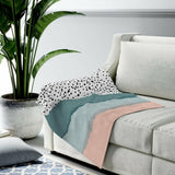 Abstract Lines Plush Throw - 3 Sizes Yellow Pandora