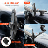 HyperGear 3-in-1 Phone Mount Kit Black