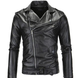 Ninja Stealth Black Mens  Faux Leather Biker Jacket Yellow Pandora