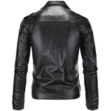 Ninja Stealth Black Mens  Faux Leather Biker Jacket Yellow Pandora