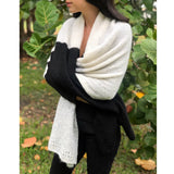 Color Block Alpaca Wrap Scarf Ariel