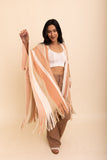 Boho Chic Frayed Edge Ruana