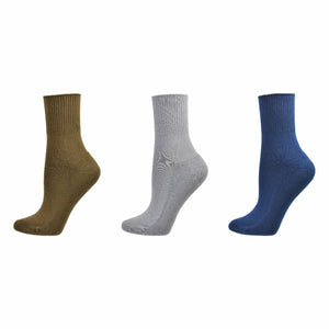 Diabetic/Arthritic Cushioned Cotton Ankle Women's Socks 3 Pair Pack