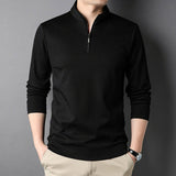 Men's Casual Stand Collar Long Sleeve Top Yellow Pandora