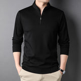 Men's Casual Stand Collar Long Sleeve Top Yellow Pandora