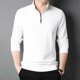 Men's Casual Stand Collar Long Sleeve Top Yellow Pandora