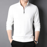 Men's Casual Stand Collar Long Sleeve Top Yellow Pandora