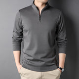 Men's Casual Stand Collar Long Sleeve Top Yellow Pandora