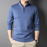 Men's Casual Stand Collar Long Sleeve Top Yellow Pandora