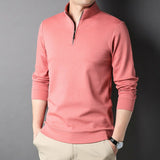 Men's Casual Stand Collar Long Sleeve Top Yellow Pandora