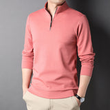 Men's Casual Stand Collar Long Sleeve Top Yellow Pandora