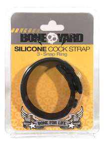 Boneyard Silicone Cock Strap Black