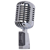Retro Metal Stage Microphone Maroon Asteria