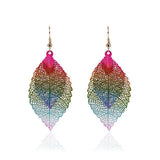 Rainbow Leaf Earrings