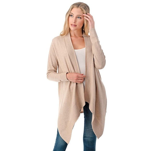 Women's Long Sleeve Open Front Cardigan Top