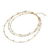 Three Layer Beaded Choker Necklace Jasper