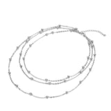 Three Layer Beaded Choker Necklace Jasper