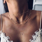 Three Layer Beaded Choker Necklace Jasper