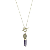 Amethyst Lariat Necklace Ariel