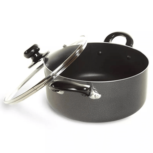 Better Chef 13Qt Heavy Gauge Aluminum Dutch Oven with Glass Lid Sky Iapetus