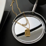 "Do what you love" Layered Look Necklace Gold Plated