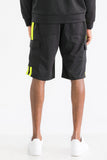 TWO STRIPE CARGO POCKET TRACK SHORTS Lime Milo