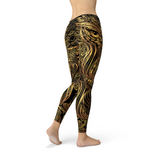 Women's Golden Ornament Owl Leggings