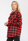 Oversize Boyfriend Plaid Checkered Flannel Lime Milo
