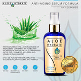 AloeHydrate Hyaluronic Acid Serum; anti-Aging Face Serum + Ceramide