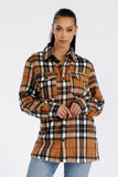 Boyfriend Oversized Soft Flannel Shacket Lime Milo