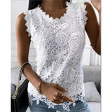 Vest Lace Top Silver Sam