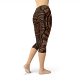 Women's Polka Dots Aboriginal Artwork Capri