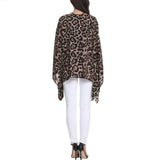 Leopard Print Batwing Chiffon Top Yellow Pandora
