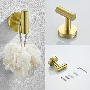 3 Piece Golden Bathroom Hardware Set