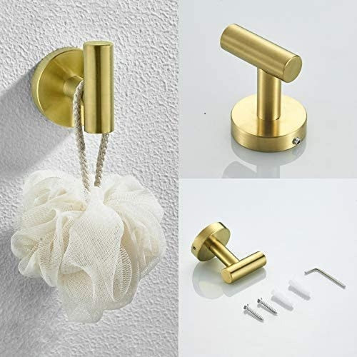 3 Piece Golden Bathroom Hardware Set
