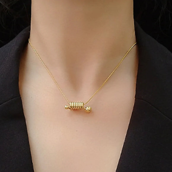 Mini Spring Necklace - Gold Plated