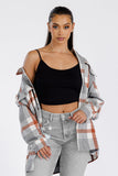 Boyfriend Oversized Soft Flannel Shacket Lime Milo