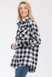 Oversize Boyfriend Plaid Checkered Flannel Lime Milo