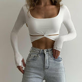 Twist Knot Long Sleeve Top