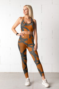 Abstract Orange Fitness Set
