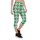 Women's Cannabis Green Capri Leggings