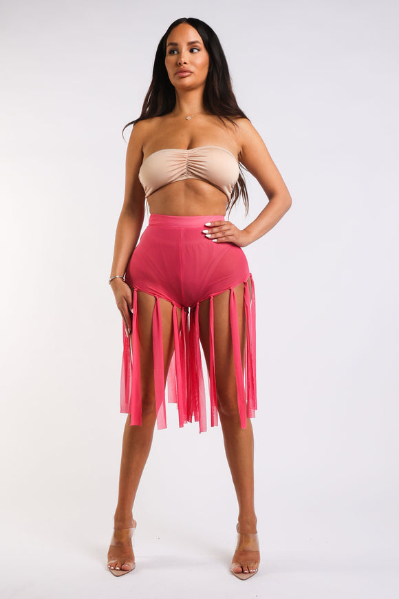 Get Party-Ready with These Fringed Mesh Sexy Shorts