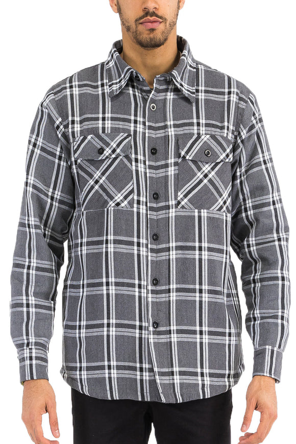 Quilted Flannel Shirt Lime Milo